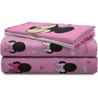 New Jay Franco Disney Minnie Mouse 3 Piece Twin Size Sheet Set Pink Open Box