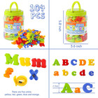 Lovestown 104pcs Magnetic Letters Numbers  Alphabet Abc 123 Fridge Magnets Plast