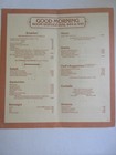 Vintage The Valley River Inn Room Service Menu Eugene Or