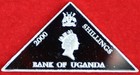 Uganda 2000 Shillings Silver Proof 2000 Millennium Triangular Pythagoras
