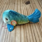 5    Long Blue   Yellow Mohair Steiff 1960   s    flossy    Fish With Tag Vintage