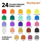 24 Colors Fabric Paint  60ml 2oz Bottles  Permanent Soft Fabric Paint For Clo   