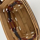 American Traditions Handwoven Small Basket Set 1995   Signed 6  Vtg