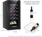 18 Bottle Wine Fridge Freestanding Compressor Wine Cooler Refrigerator  Beverage