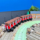 Wooden Railway 2 Lumber Freight Train Custom Made  Thomas   Friends   Brio - Red