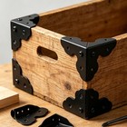 Antrader 24pcs Triangle Metal Box Corner 1 3  X X 1 3   Black
