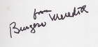 Burgess Meredith - Script Signed Circa 1994