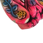 Vintage 70s Ceramaster Dog Bank Puppy Flowers Japan Composite Kitsch Hot Pink