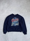 Vintage Jerzees Coors Light Sweatshirt Size M Beer Promo Crewneck Navy Blue Usa