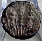 Genuine Ancient Roman Coin 330-336ad Emperor Constantius Ii Authentic 2 Soldiers