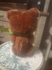 Vintage Miniature Teddy Bear 4  Jointed With Glass Eyes Brown Mohair