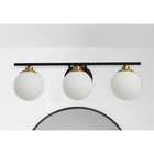 Robert Stevenson Lighting Lorne Metal And Frosted Glass 3-light Vanity