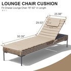 Chaise Lounge Cushion Outdoor Set Of 2  Foldable Waterproof Pool Lounge Chair
