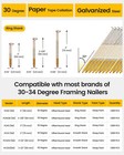 Meite 30 Degree 3-inch X  120-inch  ring Shank   30 Framing Nails