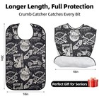 4-pack Adult Bibs For Men  Clothing Protector With Crumb Catcher  18 x30  Grey