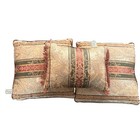  3  Croscill Home Galleria Red Gold Brown Green Decorative Pillows