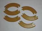 Fisher Price Geotrax Geo Trax Train Track Tan Brown 6 Curve Pieces