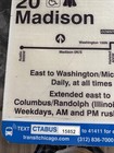 City Of Chicago Cta  Metal Sign 18 X 24 Bus Stop Double  20 Madison
