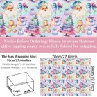 10 Sheets Retro Santa Wrapping Paper - Not Roll - 19 7 X 27 6 Inch Rainbow Co   