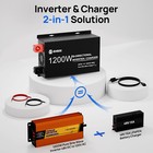 Dc House 2 In 1 1200w Bi-directional Pure Sine Wave Inverter charger Golf Carts