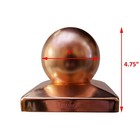 5 5  X 5 5  Solid Copper Ball Post Cap For True actual 5 5  X 5 5  Wood Posts
