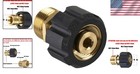 Brass Pressure Washer Connector M22 15mm Female To M22 14mm Male  4500 Psi