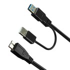 50cm Usb 3 0 Y Power Data Cable Cord Lead For Seagate External Hard Drive Disk
