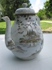 Kutani Large Teapot Finely Painted Thinly Potted Porcelain C1900 Excellent