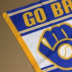 2014 Mlbpa Milwaukee Brewers Miller Lite Oversized 18  X 36  Soft Felt Pennant