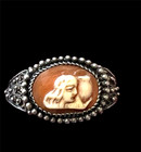 Antique Rare Palestine Silver Cameo  bezalel   Yemen Bible Ring  Jerusalem 1920s
