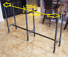 Industrial Pipe Table Base Diy Parts Kit  3 4  X 66  Long X 16  Wide X 30  Tall