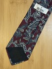 Bill Blass Made Usa 100  Silk Tie Burgundy Paisley Designer Executive Classic