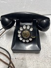 Vtg Bell Systems Model 302 Black Bakelite Rotary Dial Telephone Western Electric