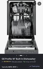 Ge Profile 18 In Top Control Ada Built-in integrated Dishwasher  Ss Tub 47 Dba