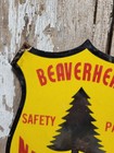 Vintage Beaverhead National Forest Porcelain Sign Old Forest Service Tree Shield