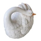 3-pc Fitz   Floyd Swans White Swan Soup Tureen With Ladle 1981 Retired