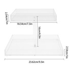 2 Tier Acrylic Cosmetic Display Case makeup Perfume Organizer Stand Bathroom