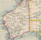 1912 Antique Map Of Australia   Verso History Of Exploration   Rainfall