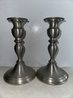 Vintage Pair Web Pewter Weighted Candlesticks 13 Oz  6  75  H