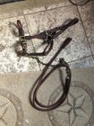 Mare Size  Braided Hamilton Leather Halter And Matching Lead  Used Free Shipping