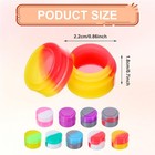 100 Pcs 2ml Silicone Wax Container Nonstick Multi Use Storage Jar Assorted