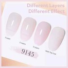 Milky Light Pink Gel Nail Polish 1 pcs Jelly Nude Pink Gel  Polish Sheer Clear L