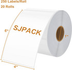 Thermal Labels Roll 4     6      20 Rolls Shipping Label  Self-adhesive  Compatible W