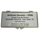 Coal Authentic Souvenir From Butcher Hollow  Van Lear  Kentucky Coal Mine Area