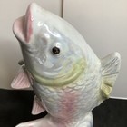 Vintage Ceramic Lusterware Pastel Fish Shaped Statue 8   