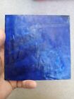 Antique Architectural Salvage 1880 s Blue Glass Stained Glass Window Piece 5 x5 