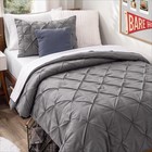 Pintuck Pinch Pleat Comforter Set - Down Alternative - Soft   1800 Series - B   
