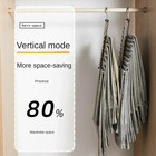 1pc 9-layer Folding Pants Hanger Stainless Steel Space Saver Rack - New