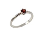 19thc Antique Pyrope Garnet   Silver Ring  Ancient Celt Roman Anglo-saxon Amulet