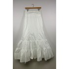 Bridal Wedding Women 12 White Petticoat Slip Tiered Lace Trim Maxi Underskirt